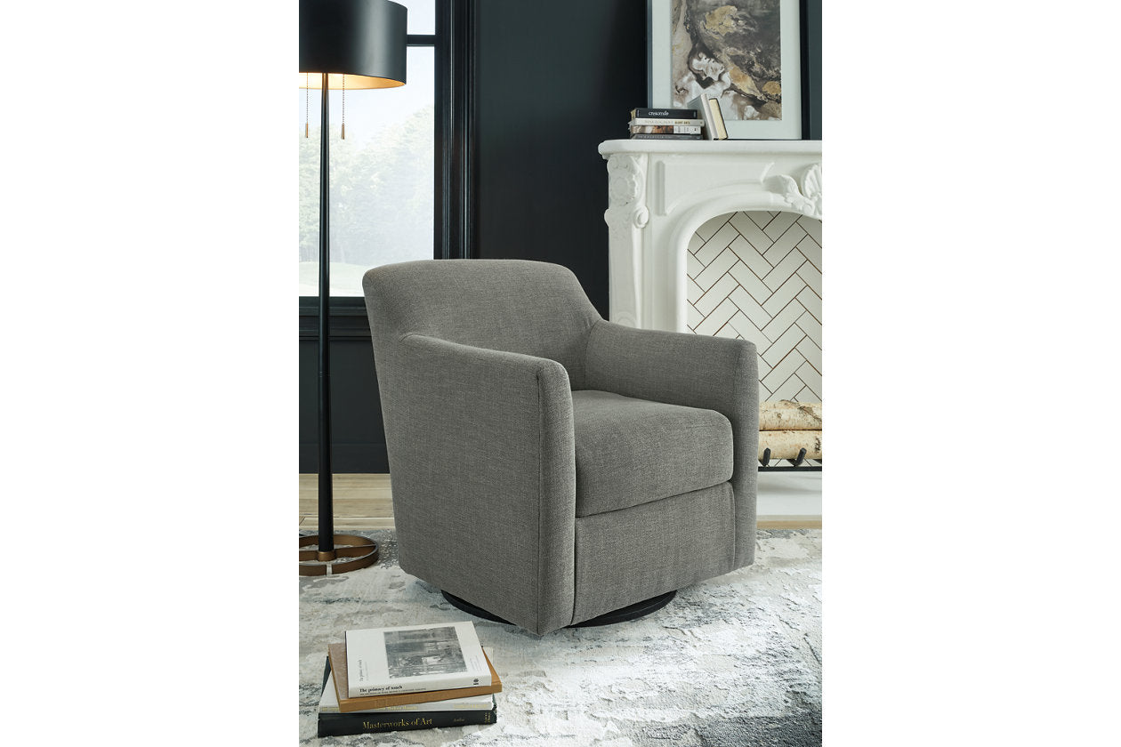 Bradney Smoke Swivel Accent Chair - A3000326 - Luna Furniture - Dallas Store