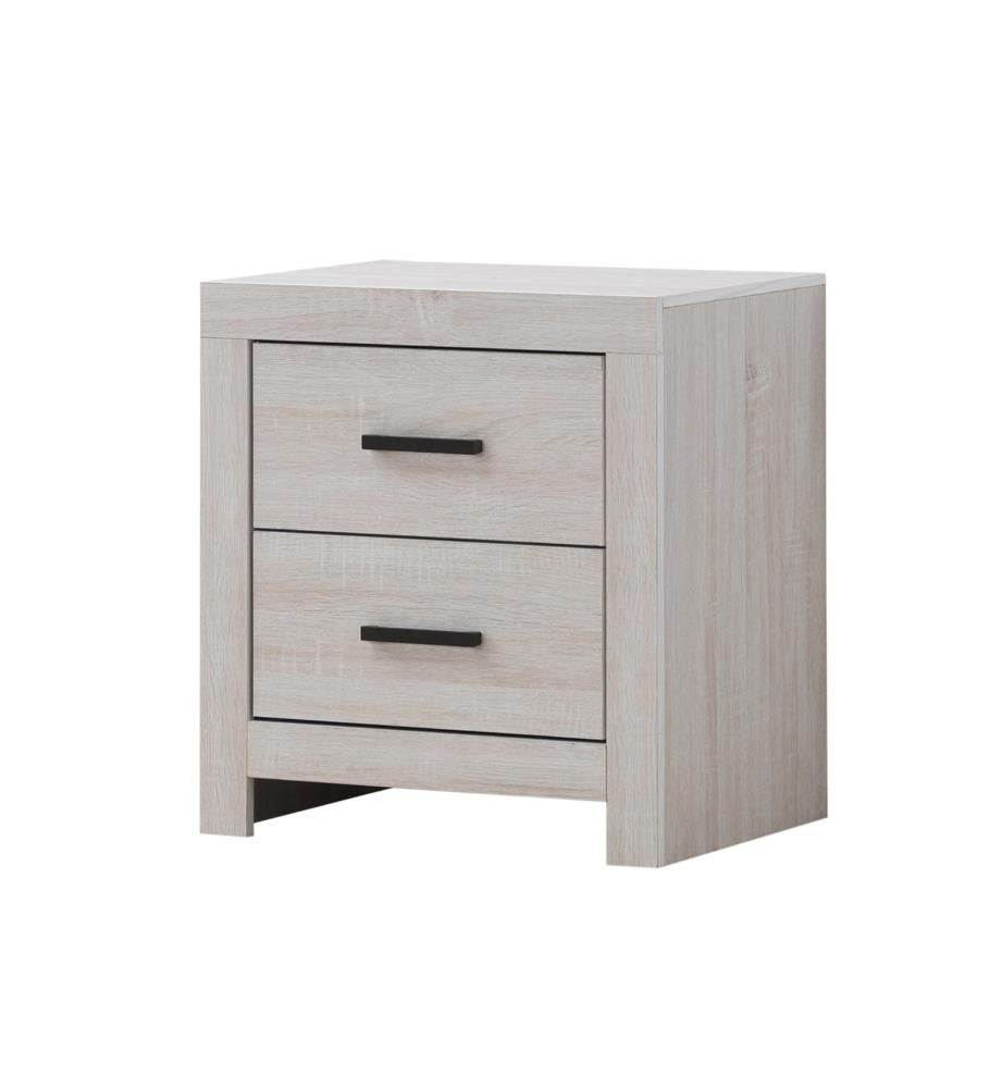 Brantford 2-Drawer Nightstand Coastal White - 207052 - Luna Furniture - Dallas Store