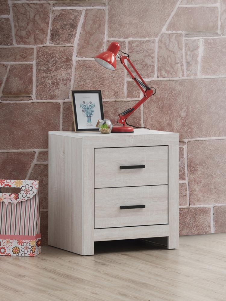 Brantford 2-Drawer Nightstand Coastal White - 207052 - Luna Furniture - Dallas Store