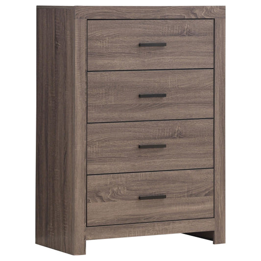 Brantford Barrel Oak 4-Drawer Chest - 207045 - Luna Furniture - Dallas Store