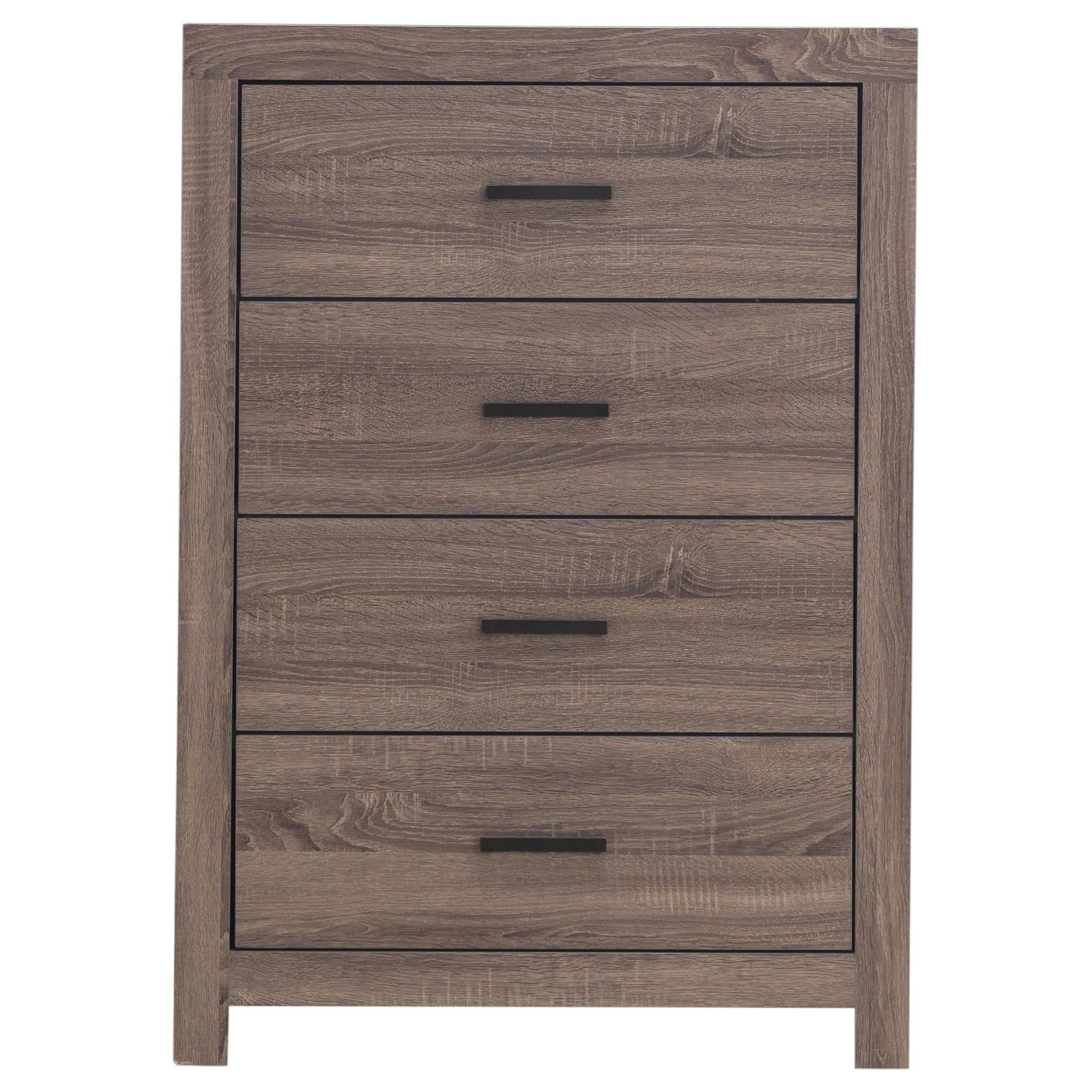 Brantford Barrel Oak 4-Drawer Chest - 207045 - Luna Furniture - Dallas Store