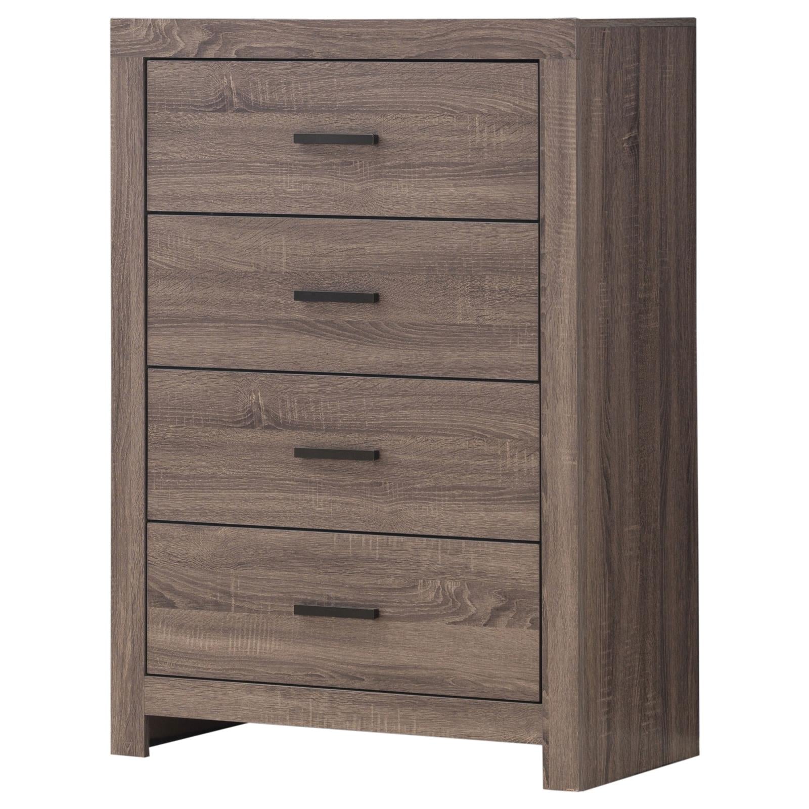Brantford Barrel Oak 4-Drawer Chest - 207045 - Luna Furniture - Dallas Store