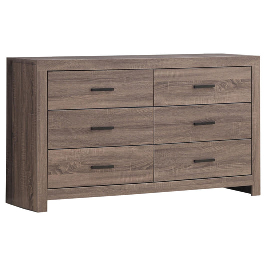 Brantford Barrel Oak 6-Drawer Dresser - 207043 - Luna Furniture - Dallas Store