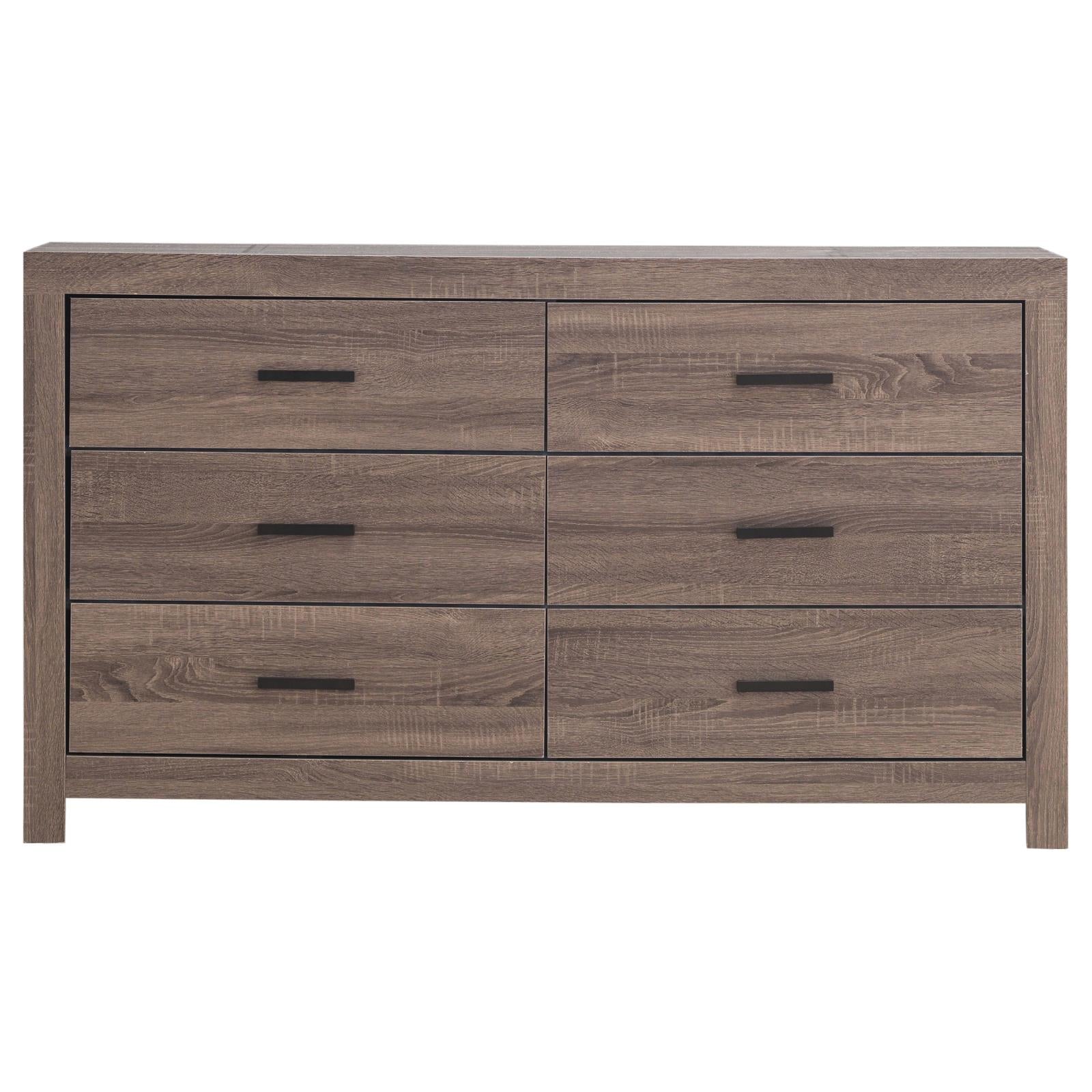 Brantford Barrel Oak 6-Drawer Dresser - 207043 - Luna Furniture - Dallas Store