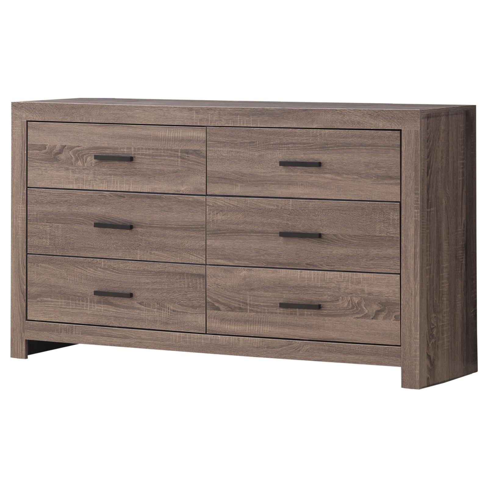 Brantford Barrel Oak 6-Drawer Dresser - 207043 - Luna Furniture - Dallas Store