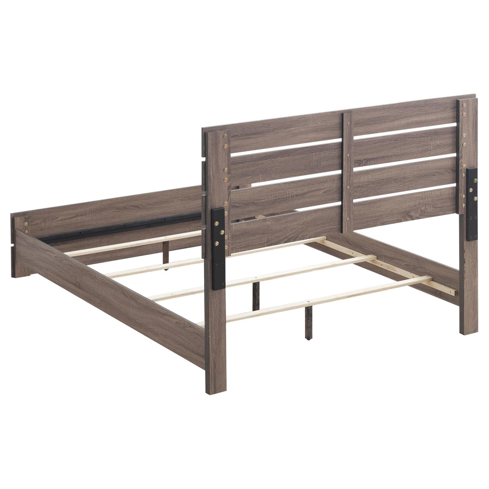 Brantford Barrel Oak Panel Bedroom Set - SET | 207041Q | 207042 | 207045 - Luna Furniture - Dallas Store