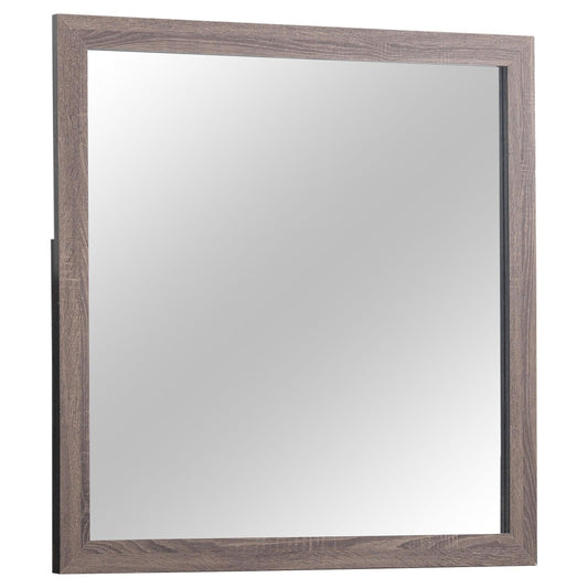 Brantford Barrel Oak Rectangle Dresser Mirror - 207044 - Luna Furniture - Dallas Store