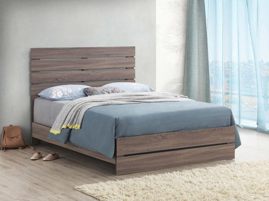 Brantford Queen Panel Bed Barrel Oak - 207041Q - Luna Furniture - Dallas Store