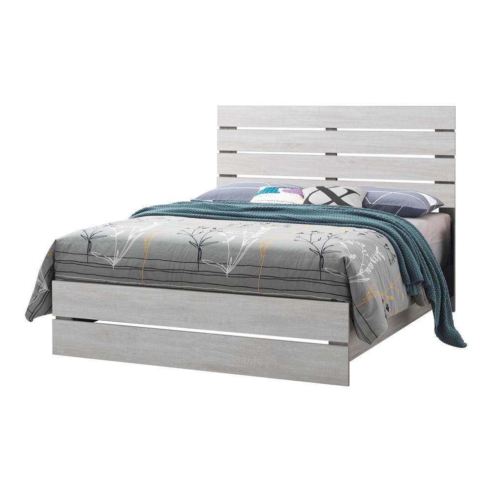 Brantford Queen Panel Bed Coastal White - 207051Q - Luna Furniture - Dallas Store