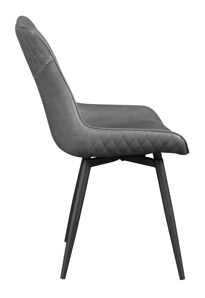 Brassie Gray Upholstered Side Chairs, Set of 2 - 110272 - Luna Furniture - Dallas Store