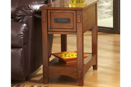 Breegin Brown Chairside End Table - T007-319 - Luna Furniture - Dallas Store
