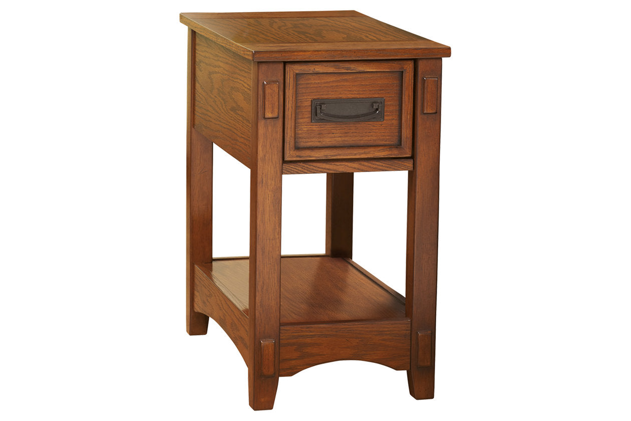 Breegin Brown Chairside End Table - T007-319 - Luna Furniture - Dallas Store