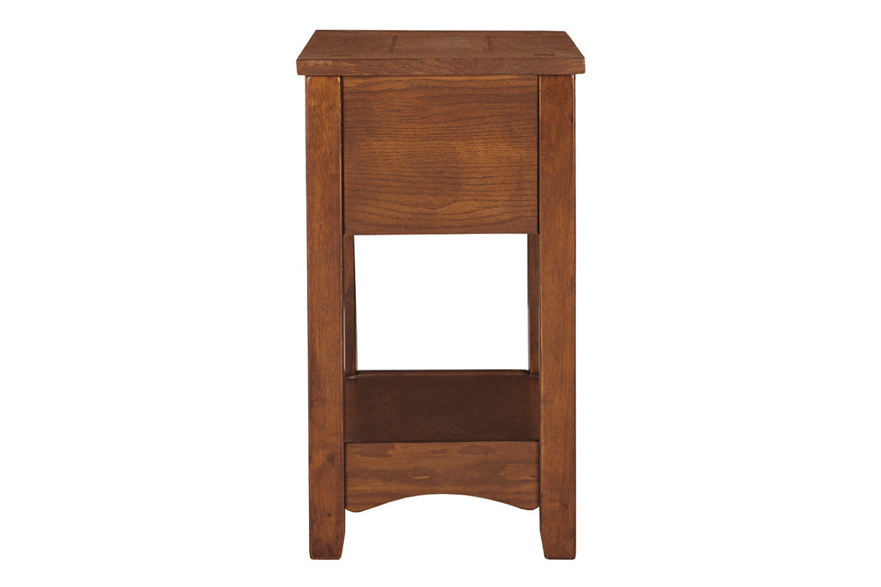Breegin Brown Chairside End Table - T007-319 - Luna Furniture - Dallas Store