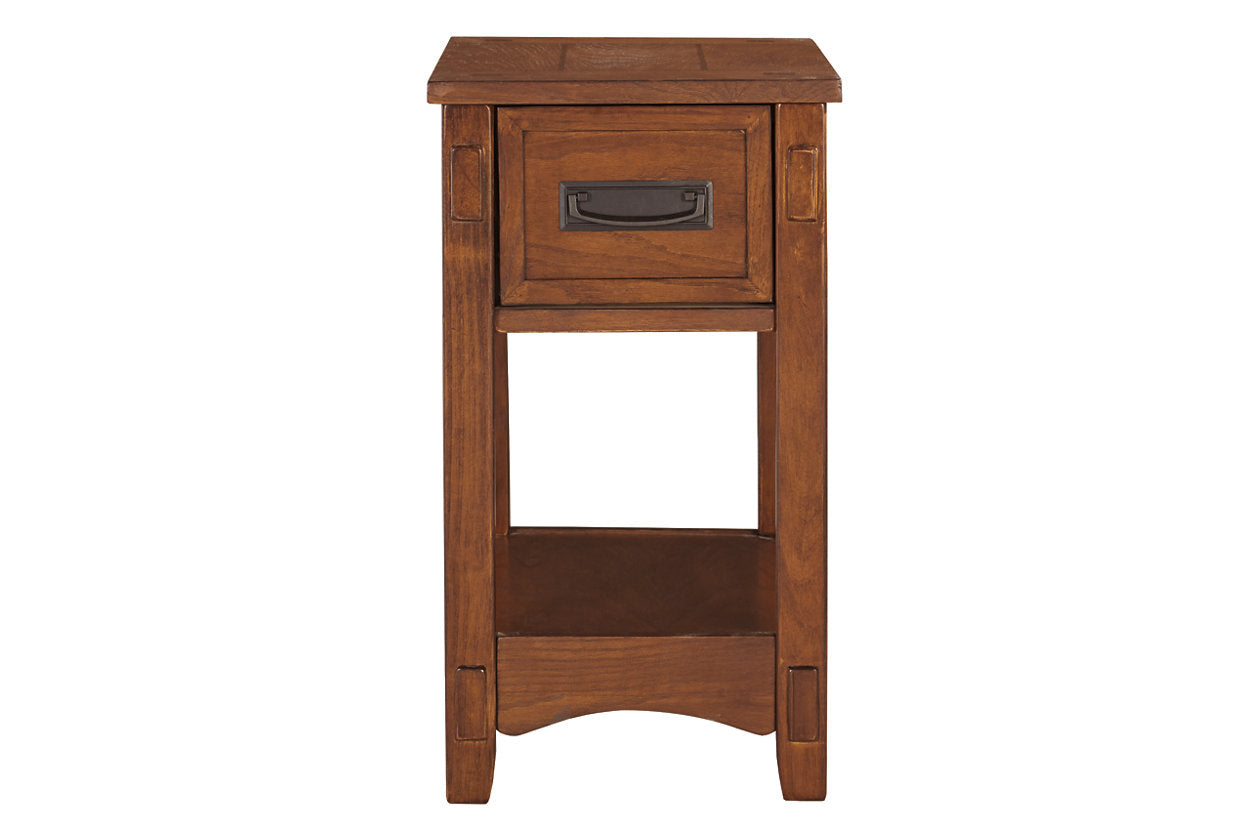 Breegin Brown Chairside End Table - T007-319 - Luna Furniture - Dallas Store