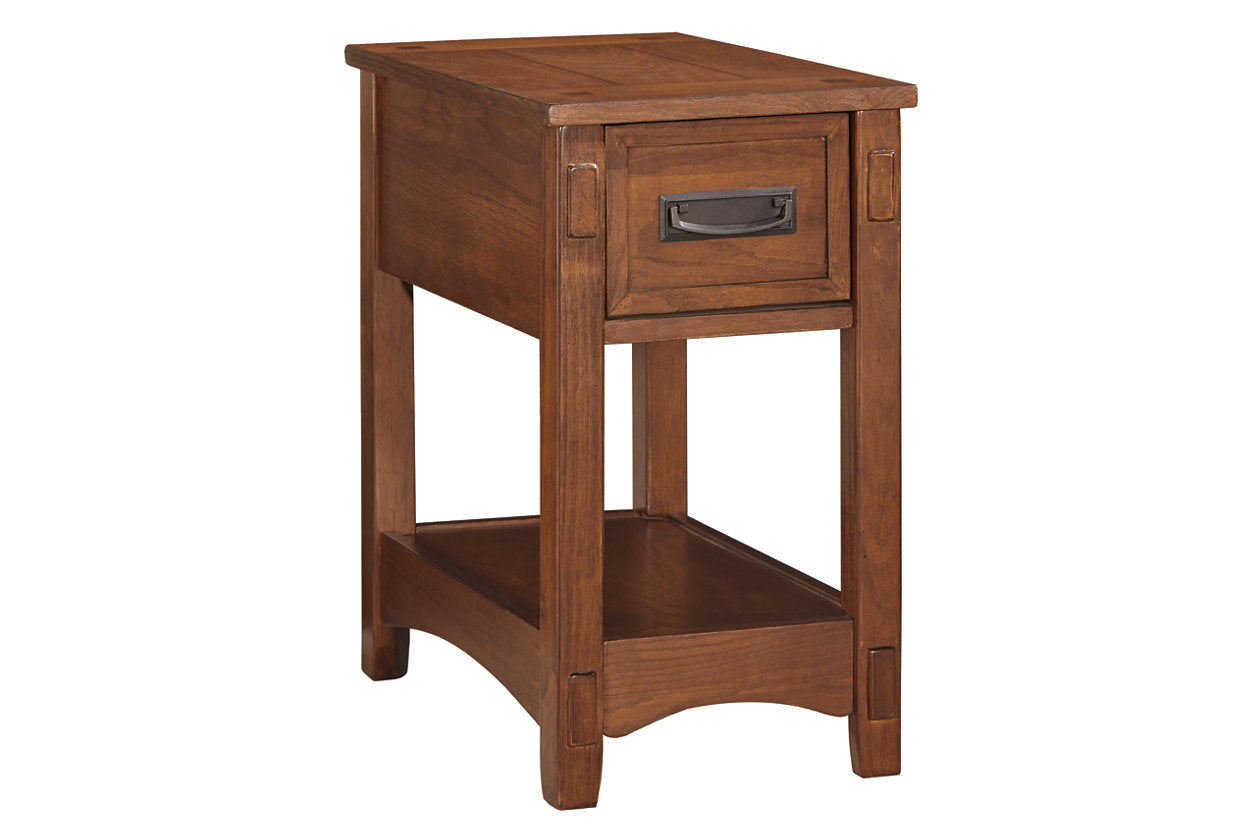 Breegin Brown Chairside End Table - T007-319 - Luna Furniture - Dallas Store