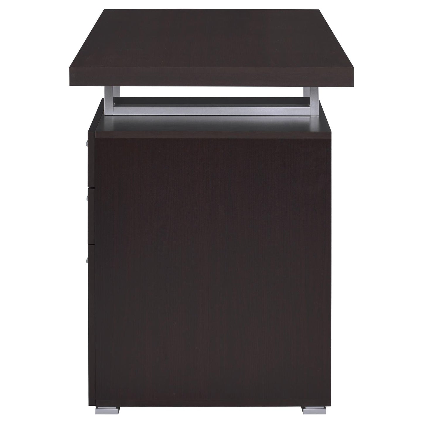 Brennan Cappuccino 3-Drawer Office Desk - 800519 - Luna Furniture - Dallas Store