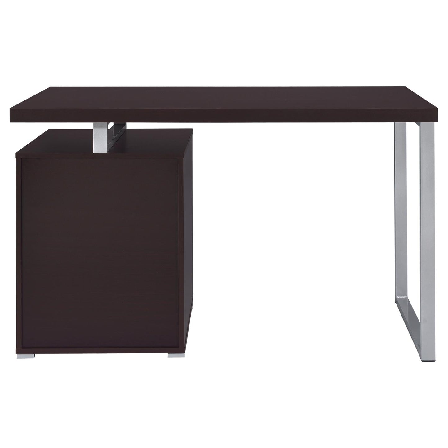 Brennan Cappuccino 3-Drawer Office Desk - 800519 - Luna Furniture - Dallas Store