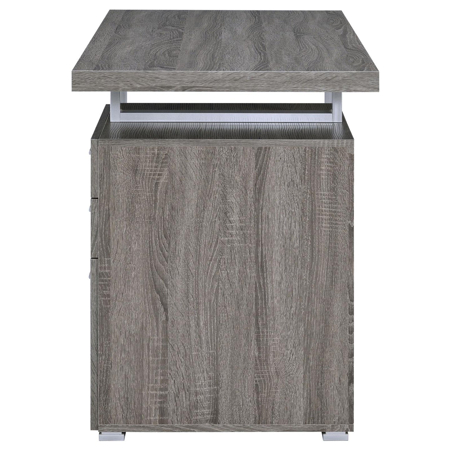 Brennan Weathered Gray 3-Drawer Office Desk - 800520 - Luna Furniture - Dallas Store