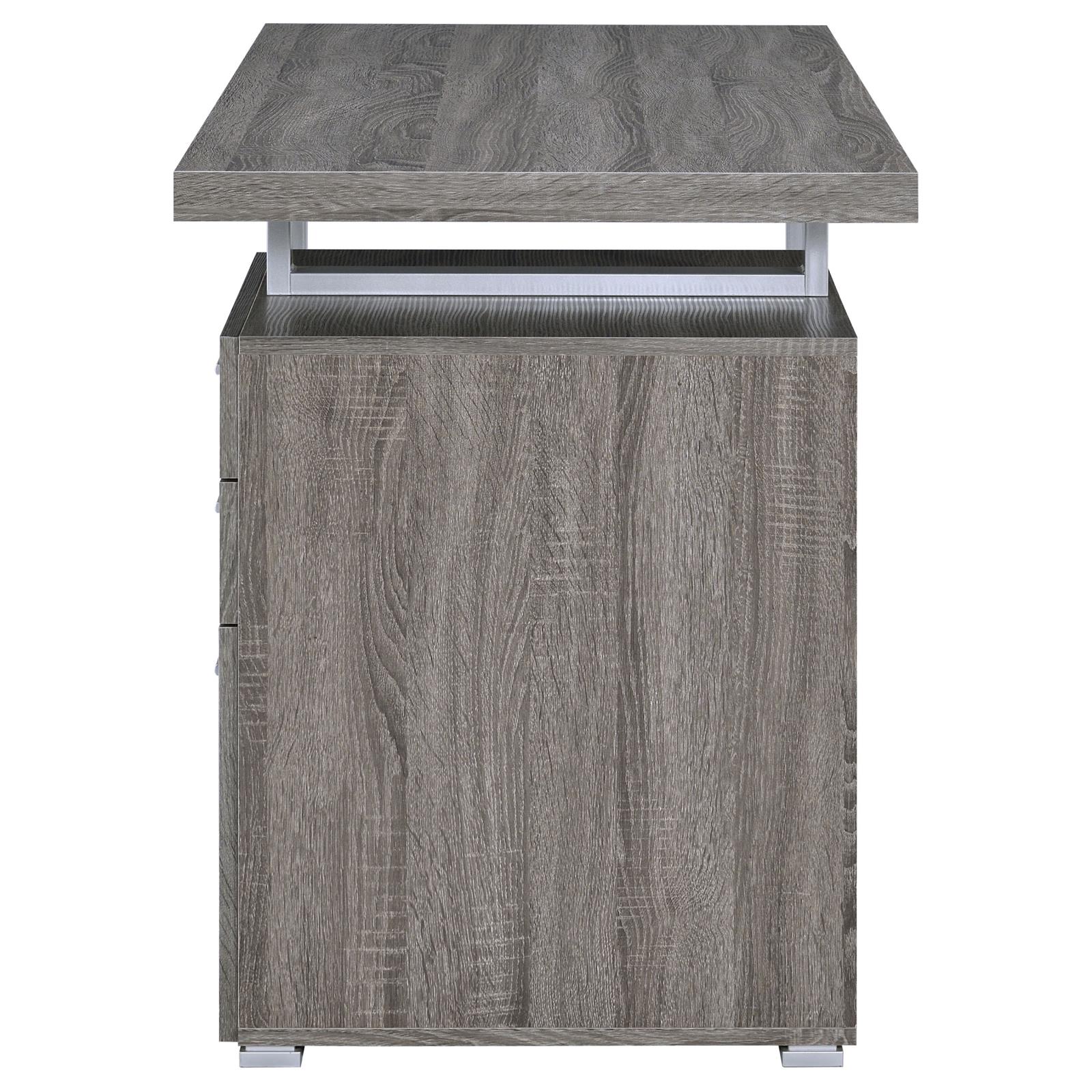 Brennan Weathered Gray 3-Drawer Office Desk - 800520 - Luna Furniture - Dallas Store