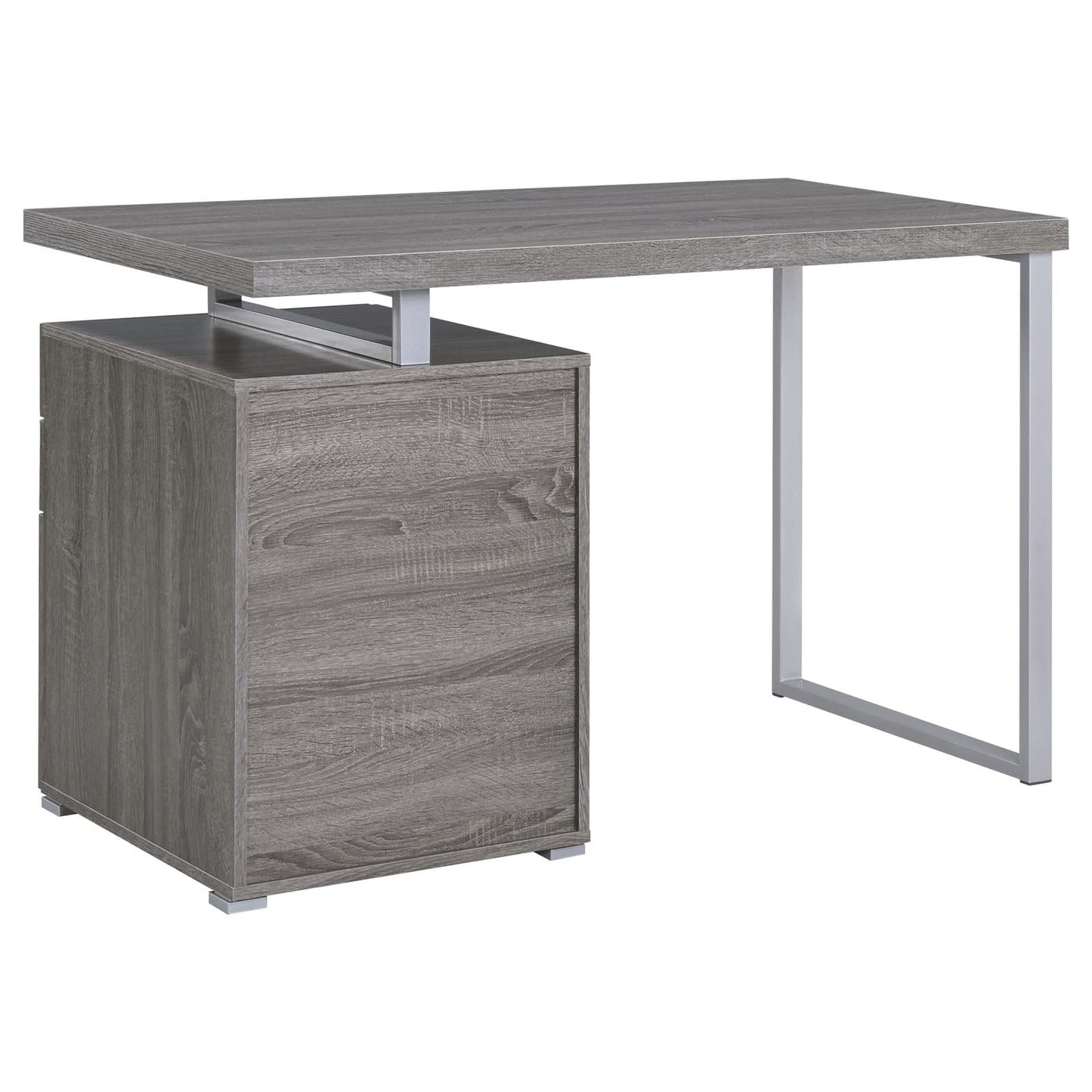 Brennan Weathered Gray 3-Drawer Office Desk - 800520 - Luna Furniture - Dallas Store