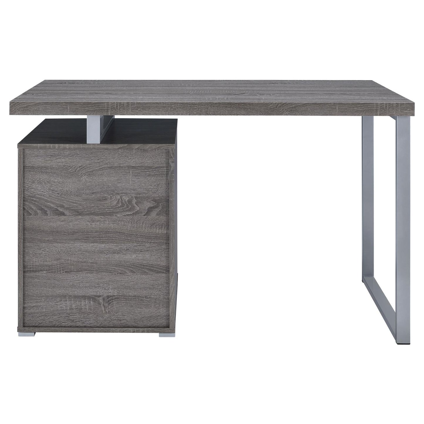 Brennan Weathered Gray 3-Drawer Office Desk - 800520 - Luna Furniture - Dallas Store