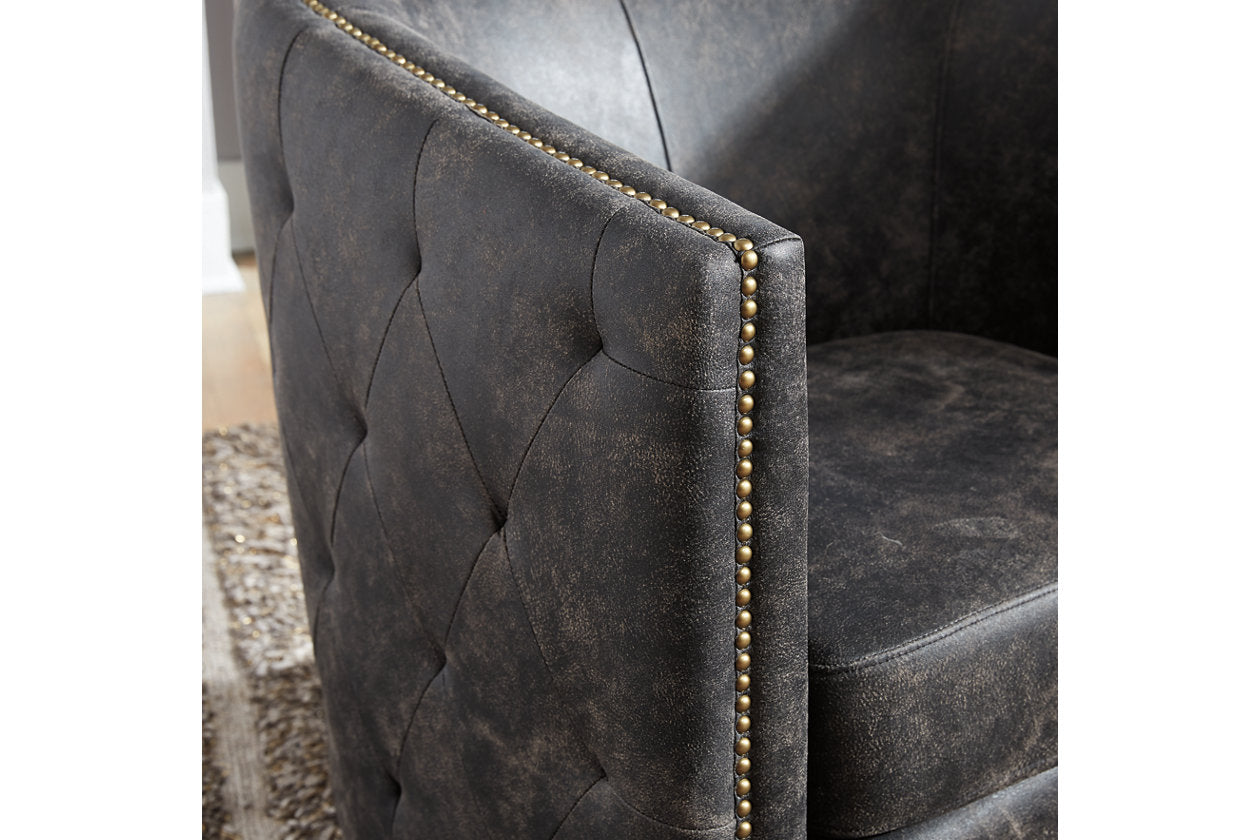 Brentlow Distressed Black Accent Chair - A3000202 - Luna Furniture - Dallas Store