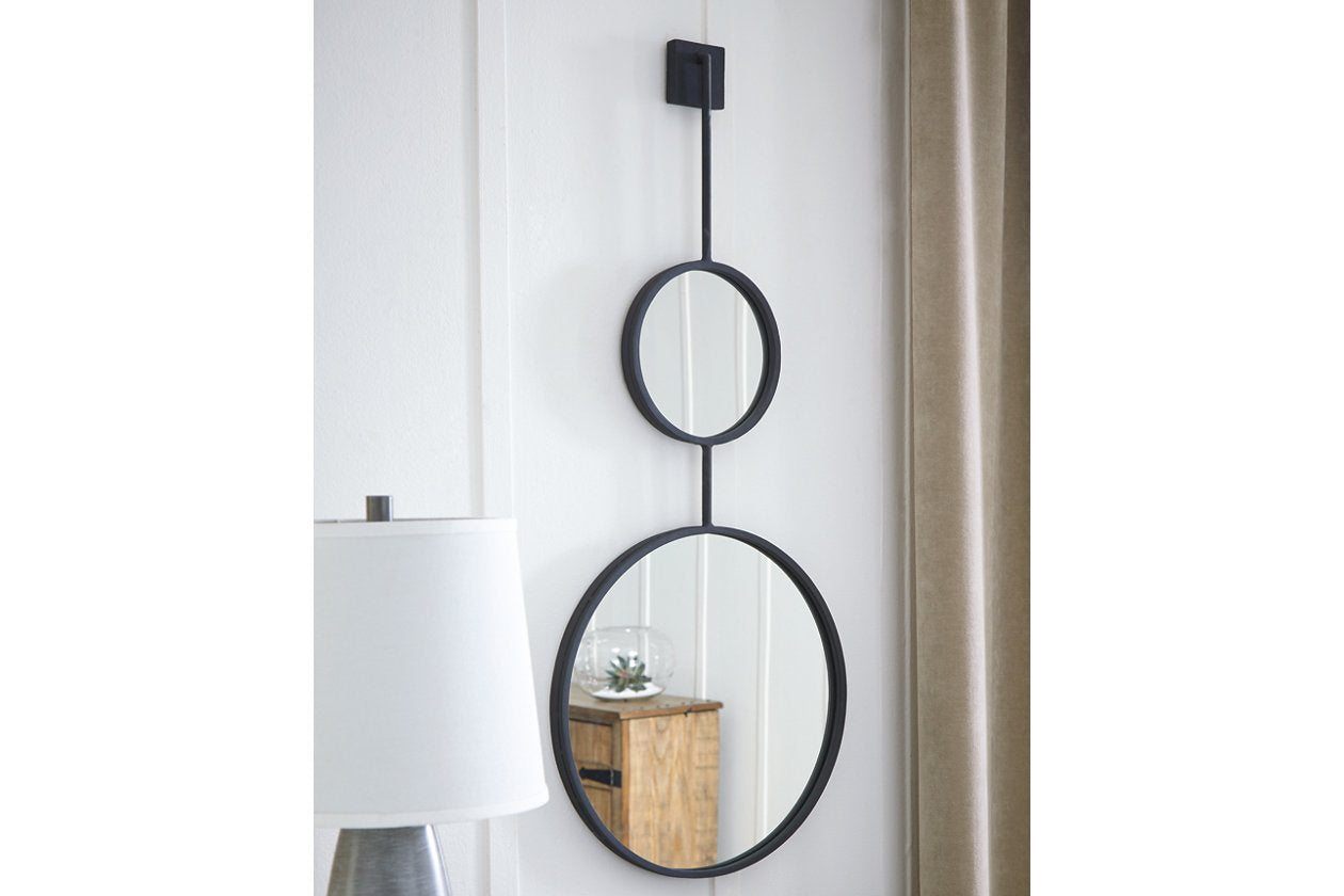 Brewer Black Accent Mirror - A8010166 - Luna Furniture - Dallas Store