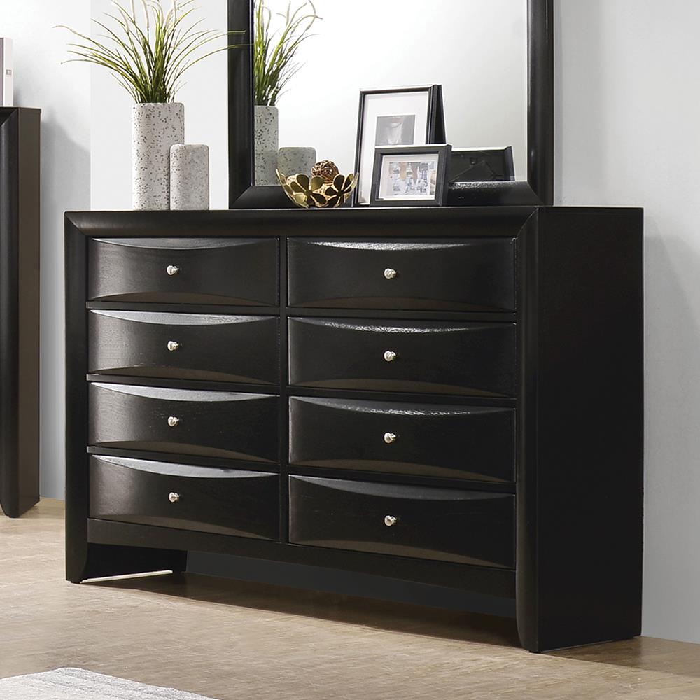 Briana Black Rectangular 8-Drawer Dresser - 200703 - Luna Furniture - Dallas Store