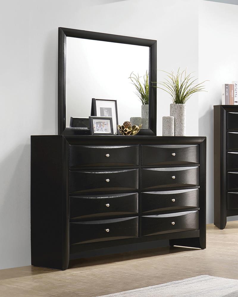 Briana Black Rectangular 8-Drawer Dresser - 200703 - Luna Furniture - Dallas Store