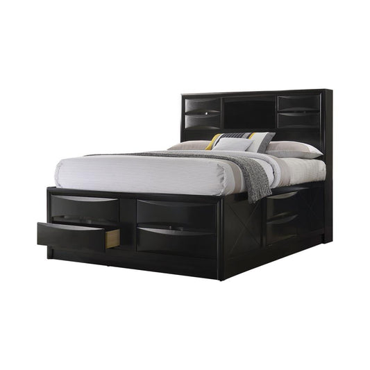 Briana Eastern King Platform Storage Bed Black - 202701KE - Luna Furniture - Dallas Store