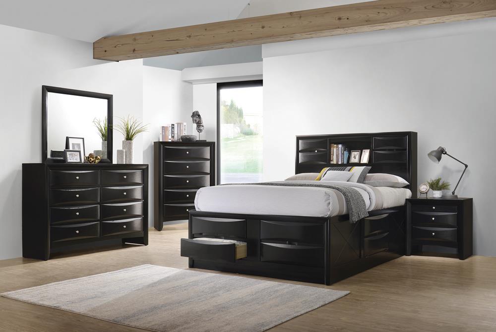 Briana Eastern King Platform Storage Bed Black - 202701KE - Luna Furniture - Dallas Store