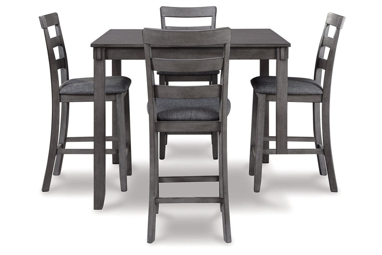 Bridson Gray 5-Piece Counter Height Set - D383-223 - Luna Furniture - Dallas Store