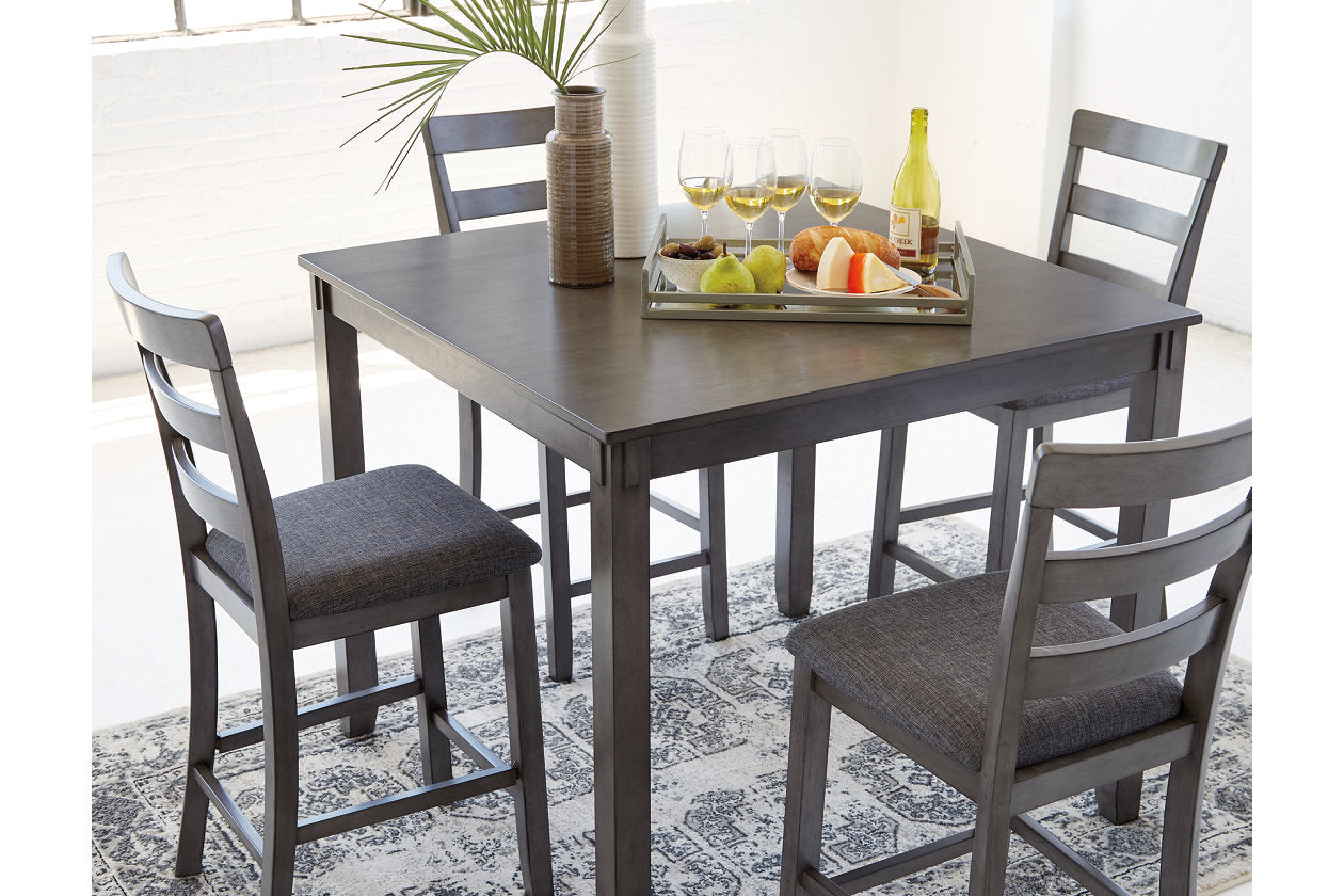 Bridson Gray 5-Piece Counter Height Set - D383-223 - Luna Furniture - Dallas Store