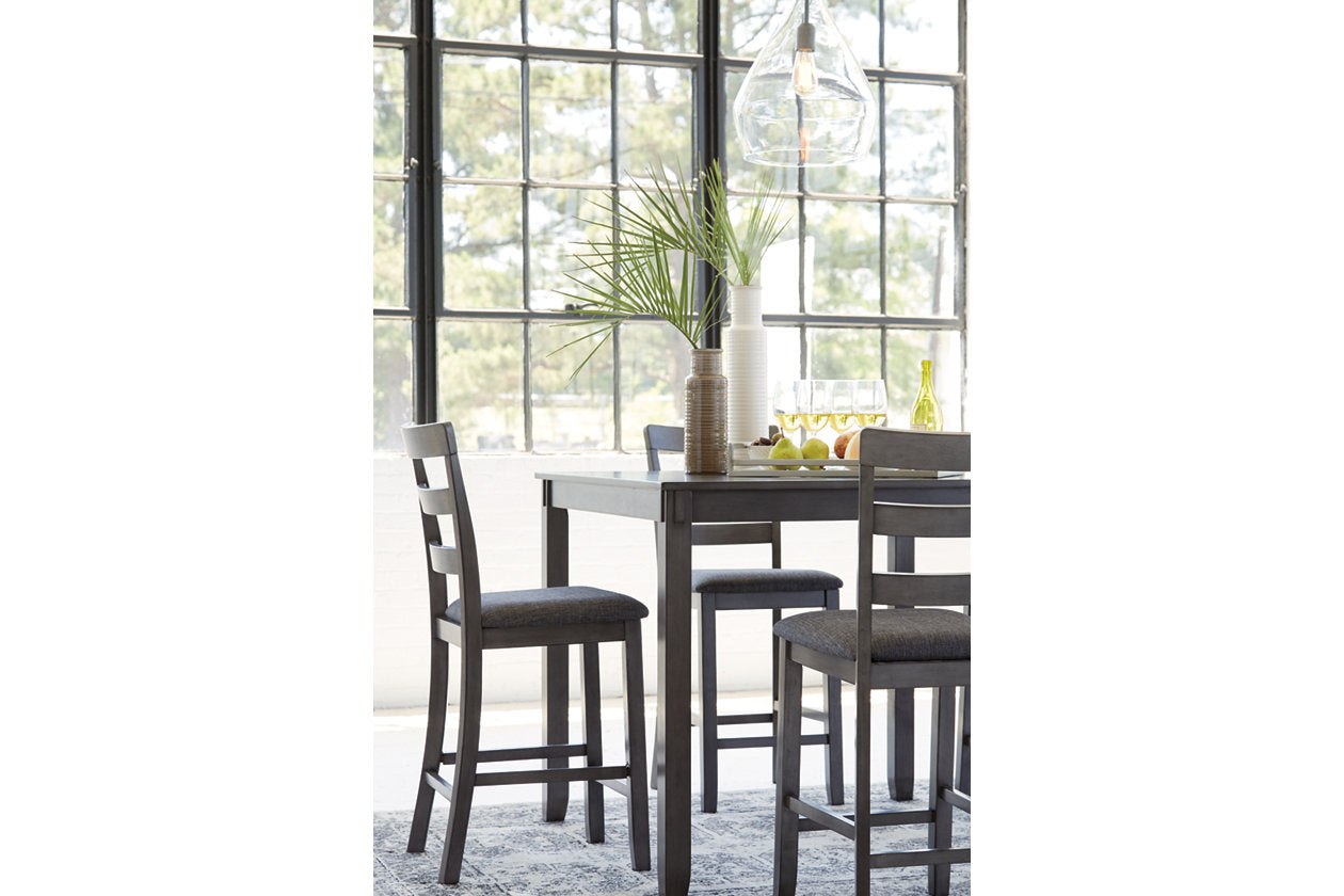 Bridson Gray 5-Piece Counter Height Set - D383-223 - Luna Furniture - Dallas Store