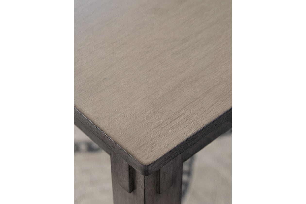 Bridson Gray Dining Table and Chairs with Bench, Set of 6 - D383-325 - Luna Furniture - Dallas Store