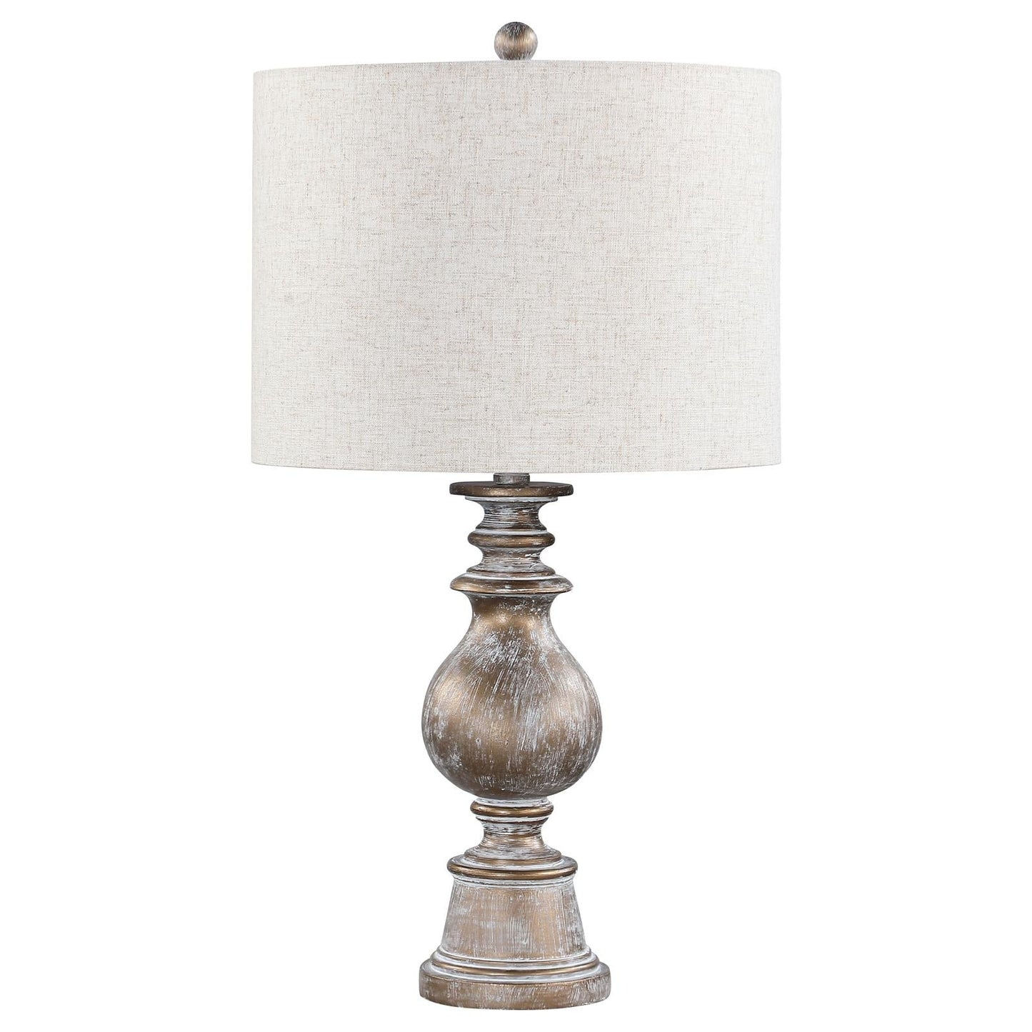 Brie Drum Shade Table Lamp Oatmeal/Antique Gold - 920169 - Luna Furniture - Dallas Store