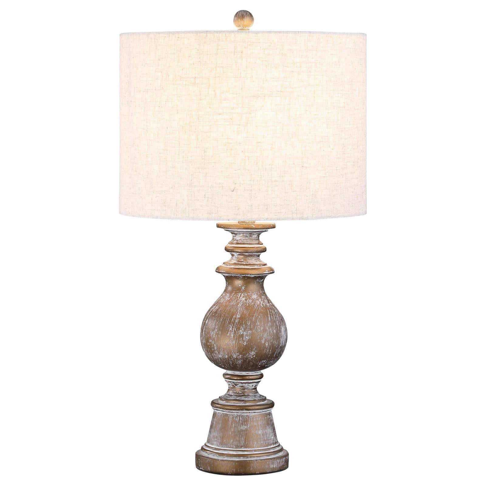 Brie Drum Shade Table Lamp Oatmeal/Antique Gold - 920169 - Luna Furniture - Dallas Store