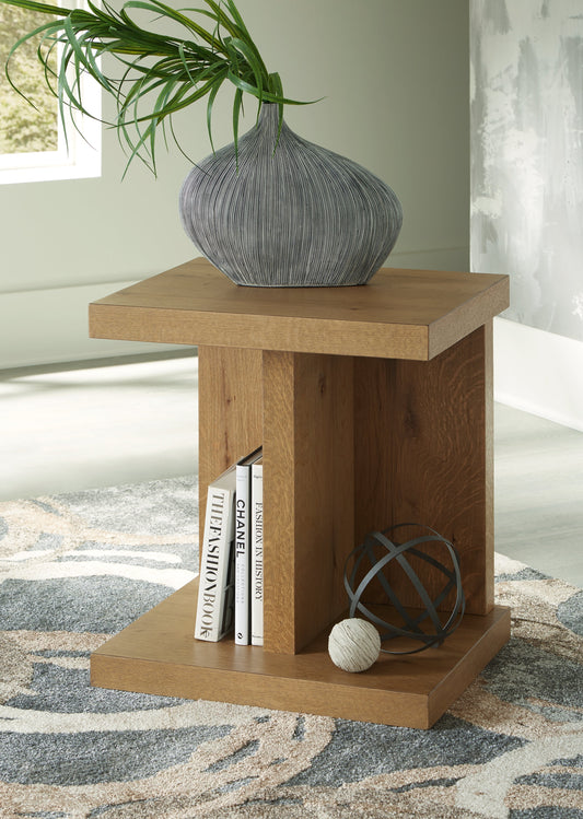Brinstead Light Brown Chairside End Table - T839-7 - Luna Furniture - Dallas Store