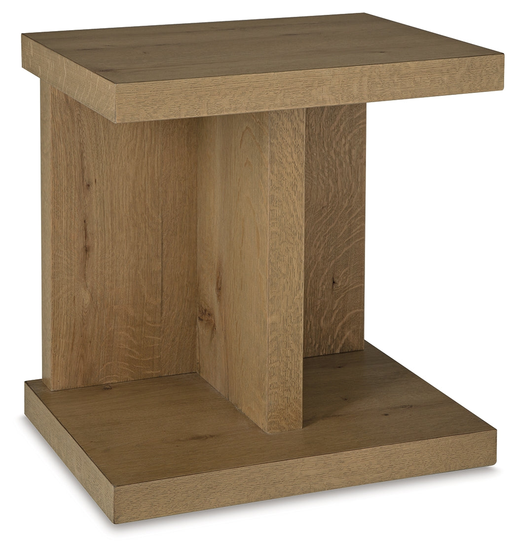 Brinstead Light Brown Chairside End Table - T839-7 - Luna Furniture - Dallas Store