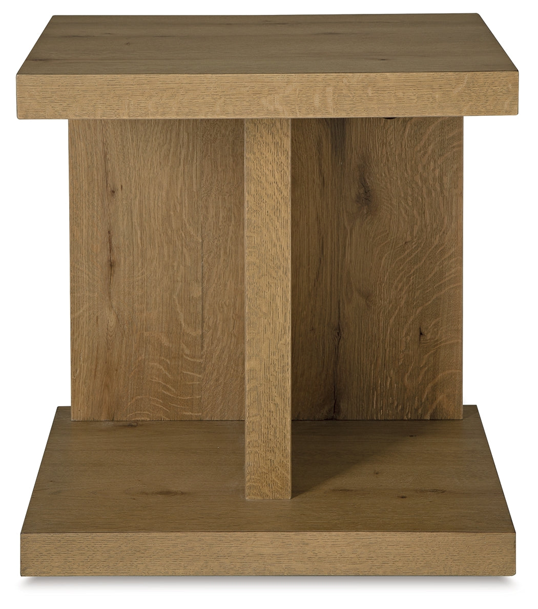 Brinstead Light Brown Chairside End Table - T839-7 - Luna Furniture - Dallas Store