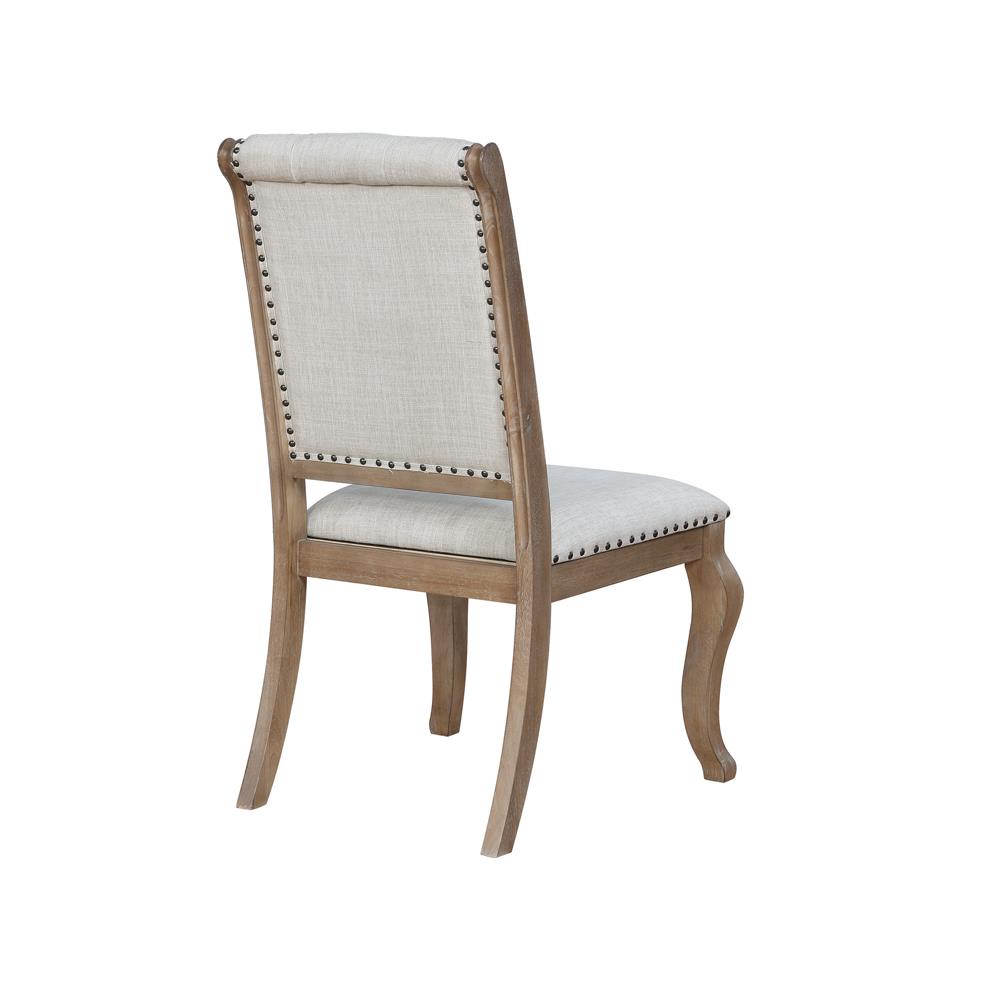Brockway Cove Cream/Barley Brown Tufted Side Chairs, Set of 2 - 110292 - Luna Furniture - Dallas Store