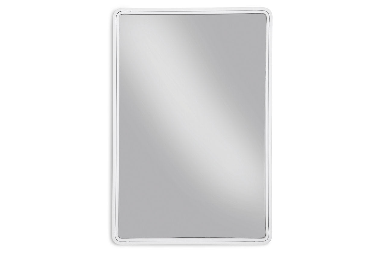 Brocky White Accent Mirror - A8010293 - Luna Furniture - Dallas Store