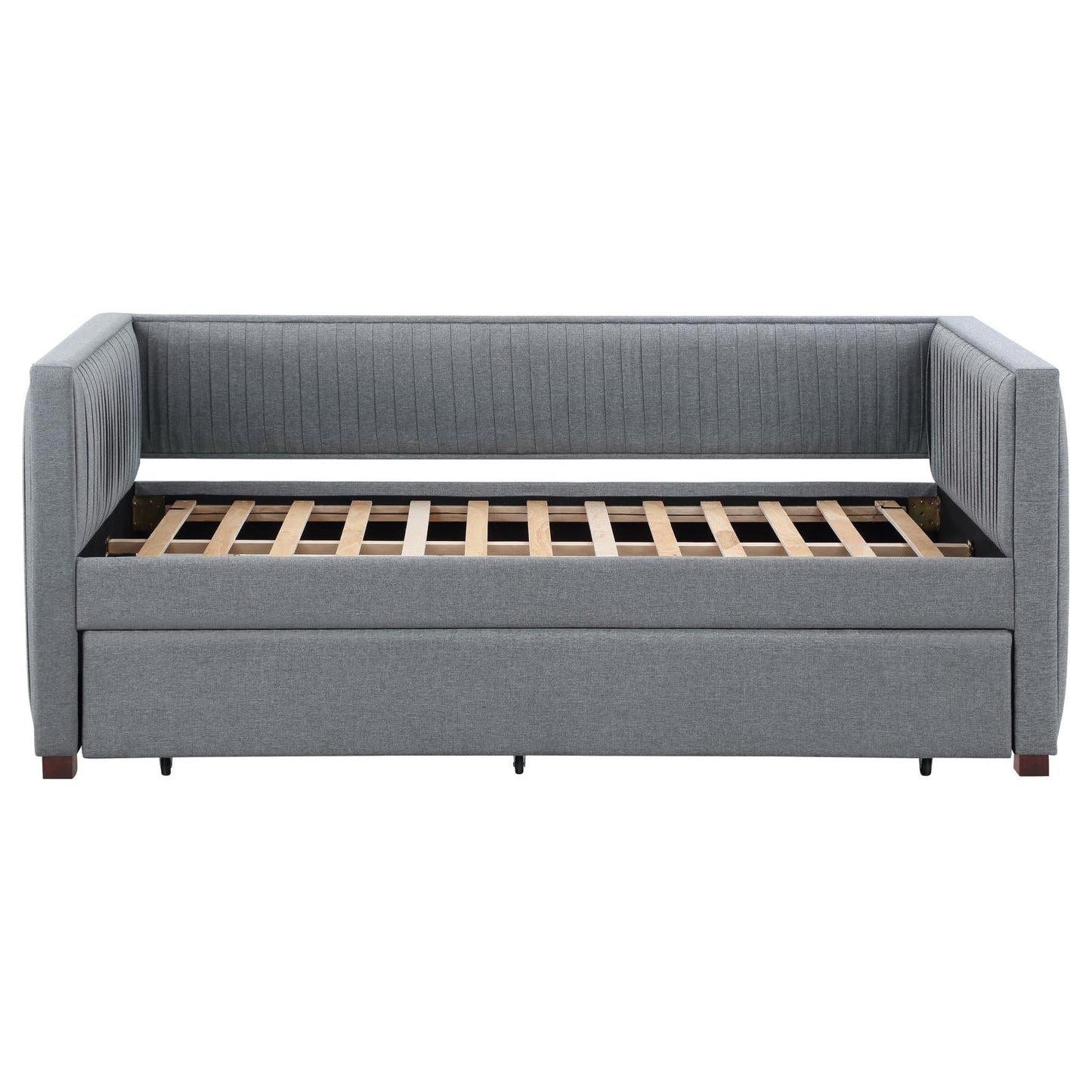 Brodie Gray Upholstered Twin Daybed with Trundle - 300554 - Luna Furniture - Dallas Store