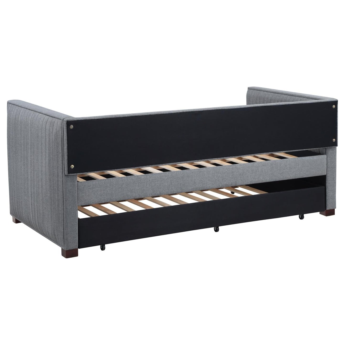 Brodie Gray Upholstered Twin Daybed with Trundle - 300554 - Luna Furniture - Dallas Store