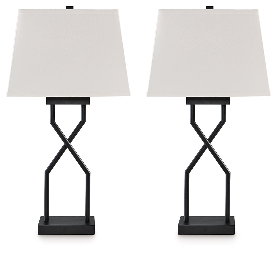 Brookthrone Black Table Lamp, Set of 2 - L204514 - Luna Furniture - Dallas Store