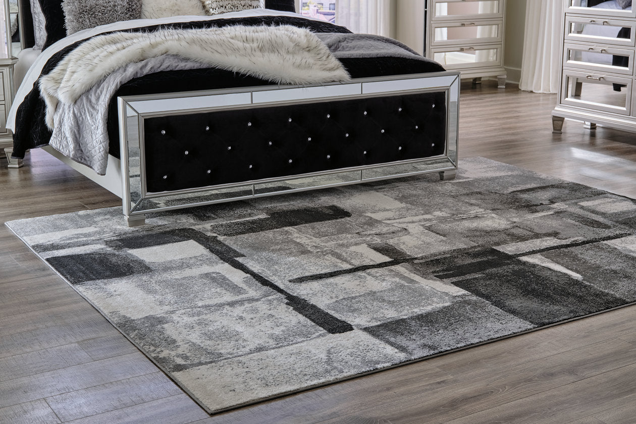 Brycebourne Black/Cream/Gray Medium Rug - R404982 - Luna Furniture - Dallas Store