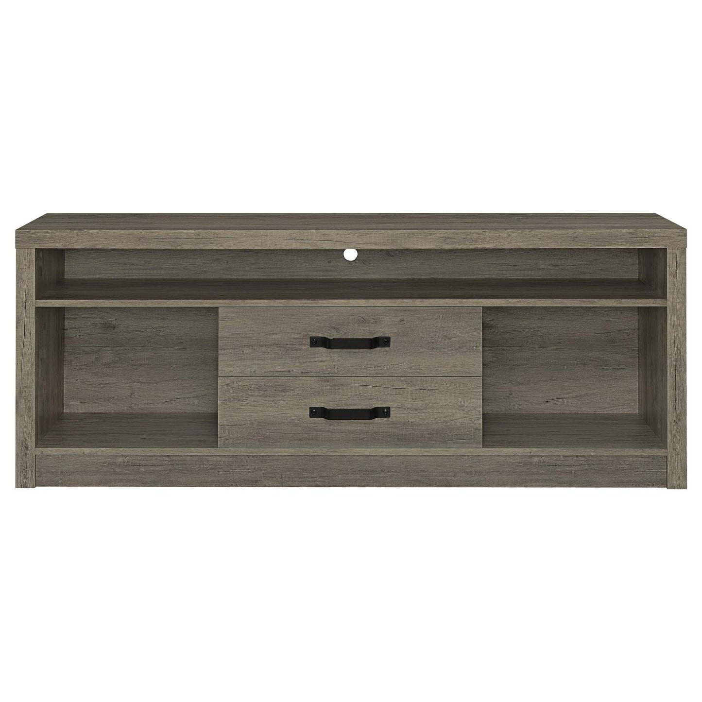 Burke 2-Drawer TV Console Gray Driftwood - 701024 - Luna Furniture - Dallas Store