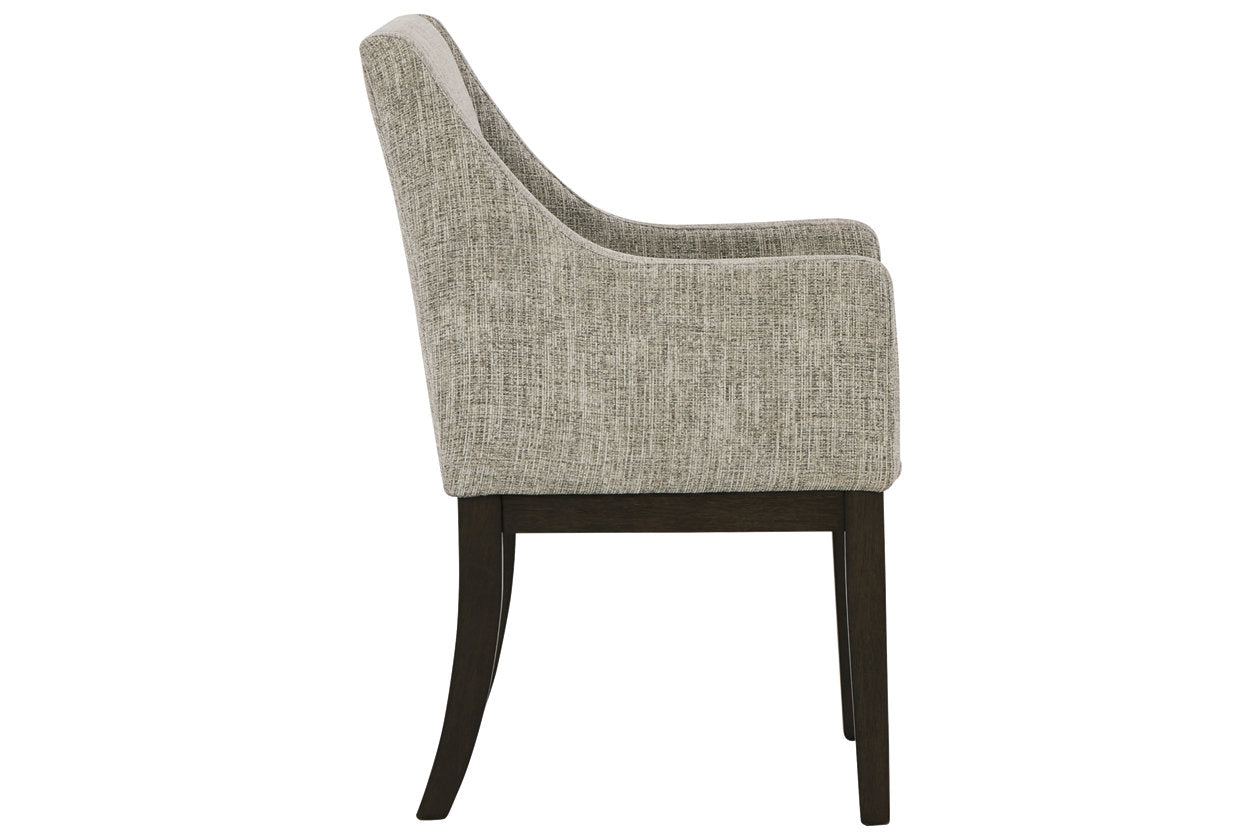 Burkhaus Dark Brown Dining Arm Chair, Set of 2 - D984-01A - Luna Furniture - Dallas Store