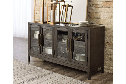 Burkhaus Dark Brown Dining Server - D984-60 - Luna Furniture - Dallas Store