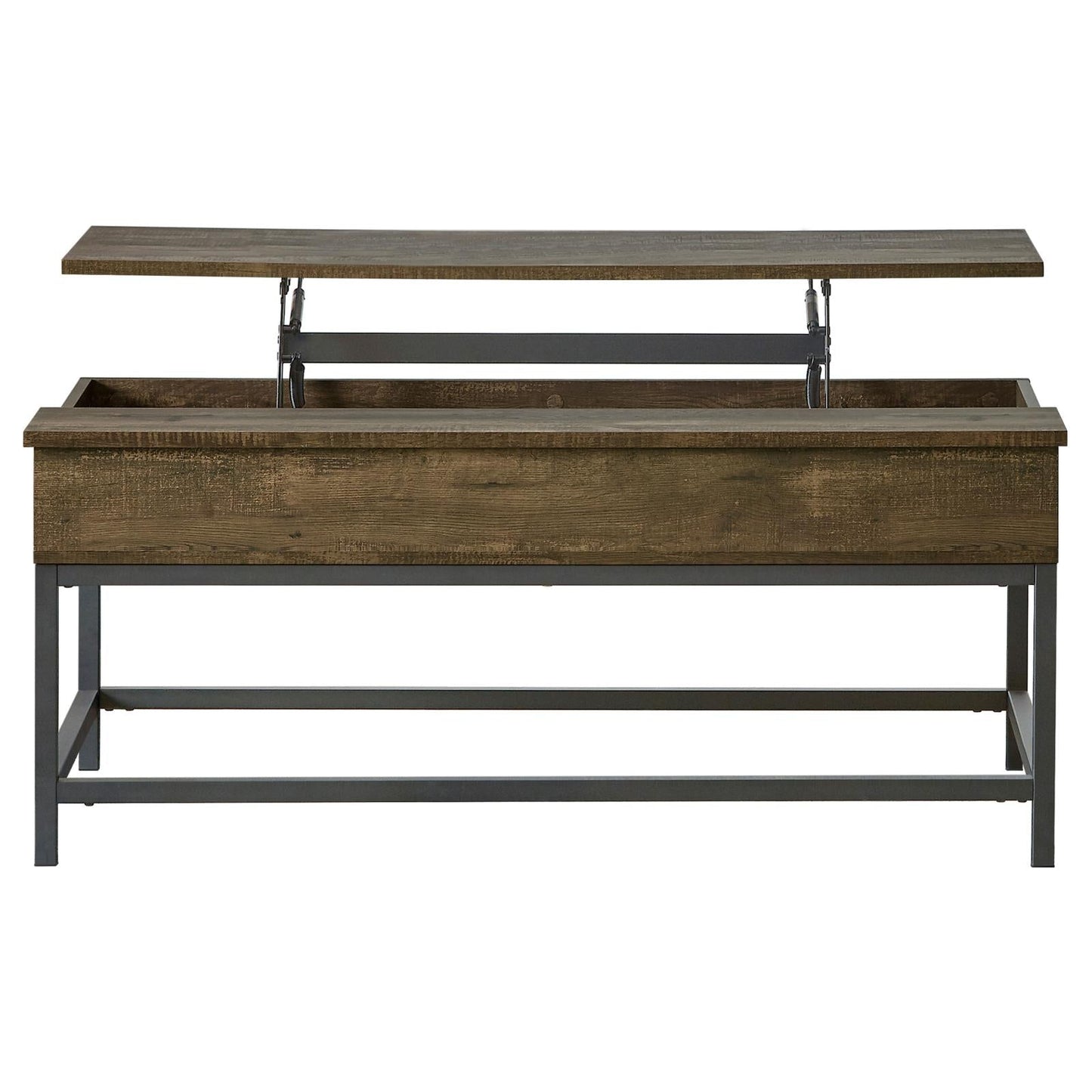 Byers Brown Oak/Sandy Black Coffee Table with Hidden Storage - 723778 - Luna Furniture - Dallas Store